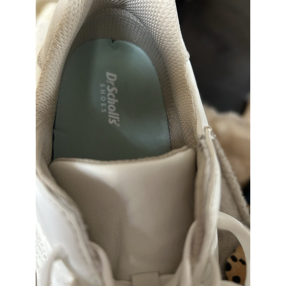 Dr. Scholls White Lace Up Sneakers Leather? Sz 11 - Picture 5 of 5